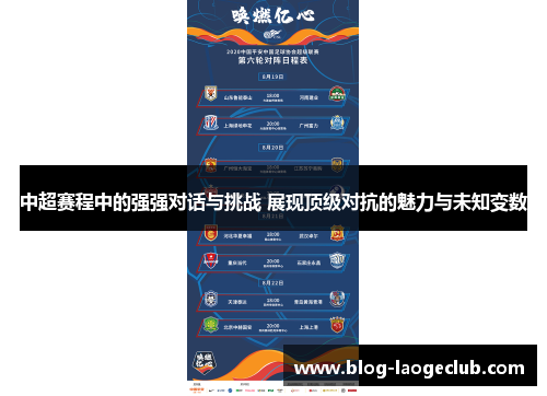 中超赛程中的强强对话与挑战 展现顶级对抗的魅力与未知变数