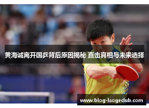 黄海诚离开国乒背后原因揭秘 直击真相与未来选择